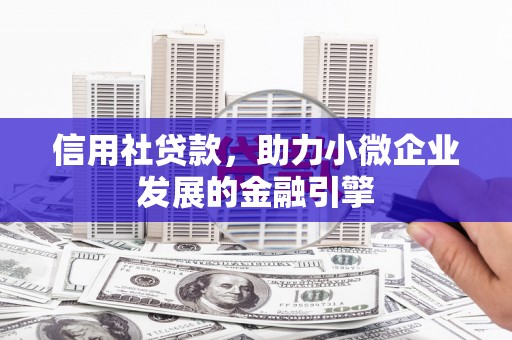 云梦信用社贷款，助力小微企业发展的金融引擎
