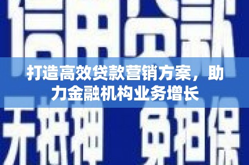 云梦打造高效贷款营销方案，助力金融机构业务增长