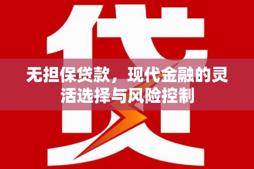 云梦无担保贷款，现代金融的灵活选择与风险控制
