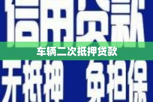 云梦车辆二次抵押贷款