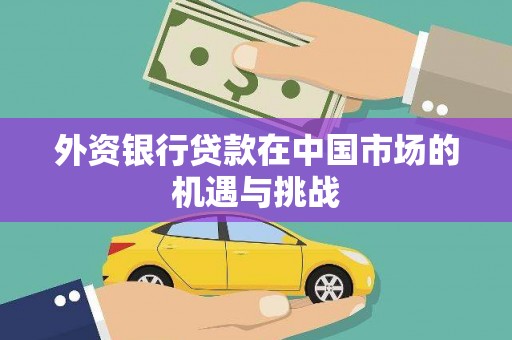 云梦外资银行贷款在中国市场的机遇与挑战