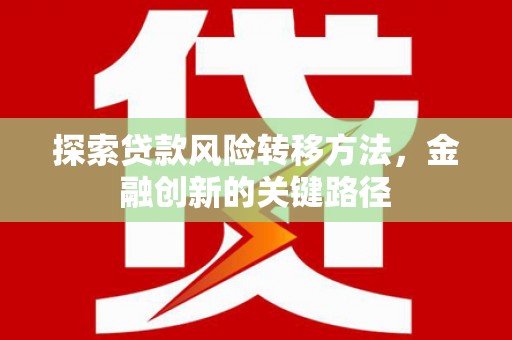 云梦探索贷款风险转移方法，金融创新的关键路径