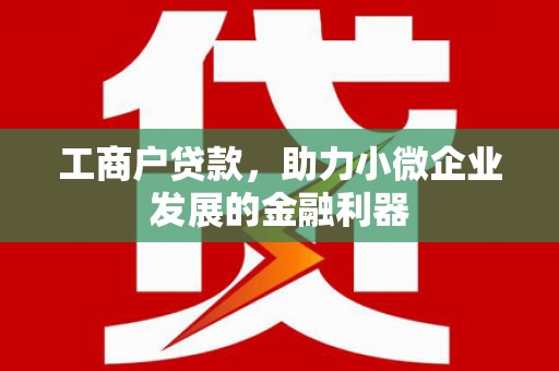 云梦工商户贷款，助力小微企业发展的金融利器