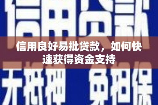 云梦信用良好易批贷款，如何快速获得资金支持
