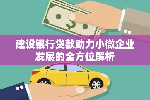 云梦建设银行贷款助力小微企业发展的全方位解析